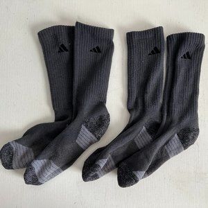Adidas Mens Athletic Socks Lot, 23 pairs of crew and low cut ankle socks
